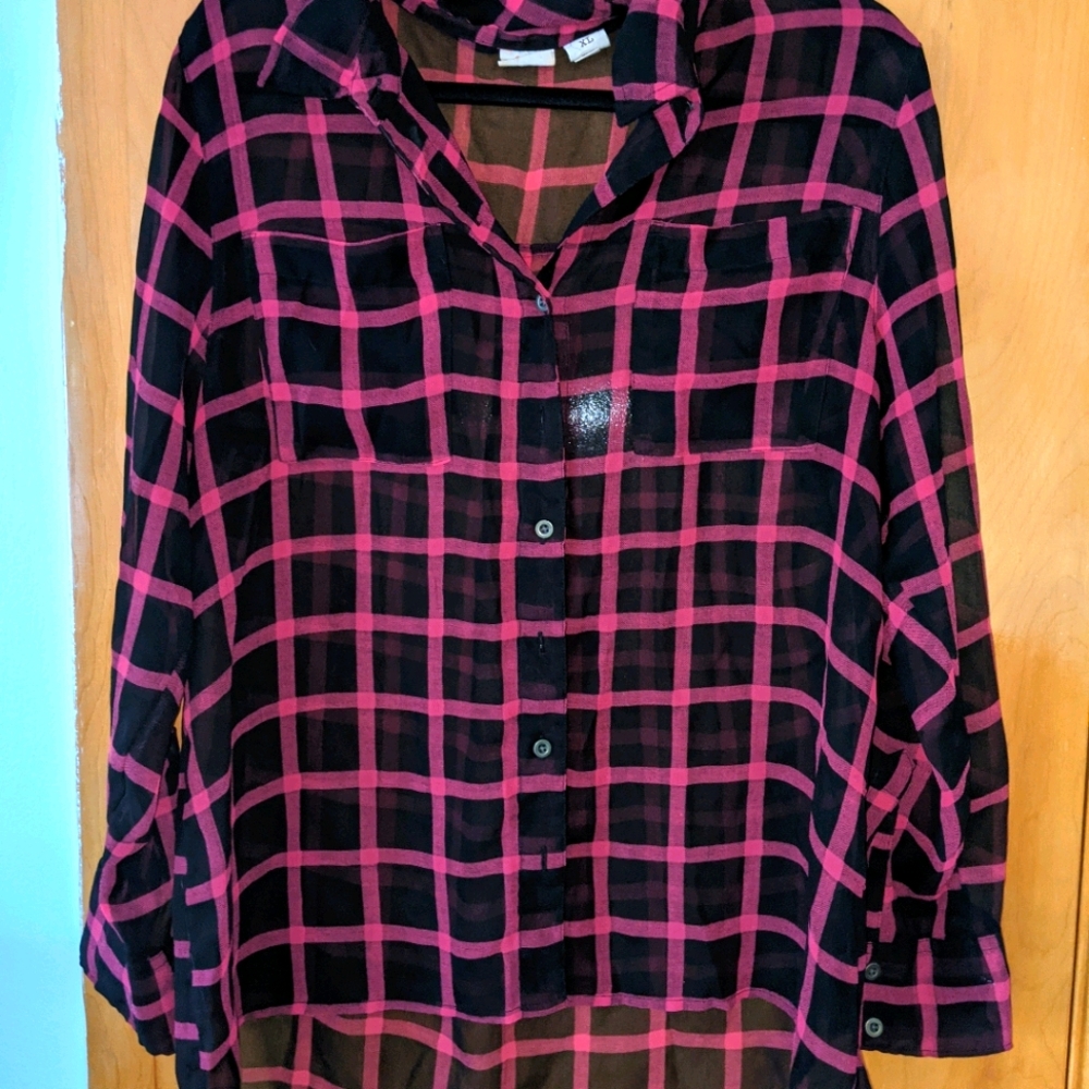 Mudd Plaid Pink & Black
